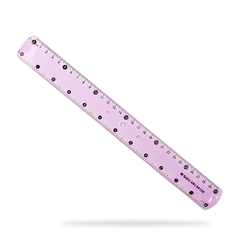 晨光(M&G)ARL96156(银色)紫色软型学生绘图直尺仪尺30cm