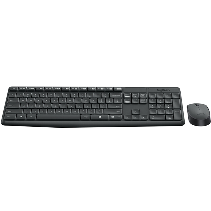 罗技(Logitech)MK235 无线键鼠套装 黑色