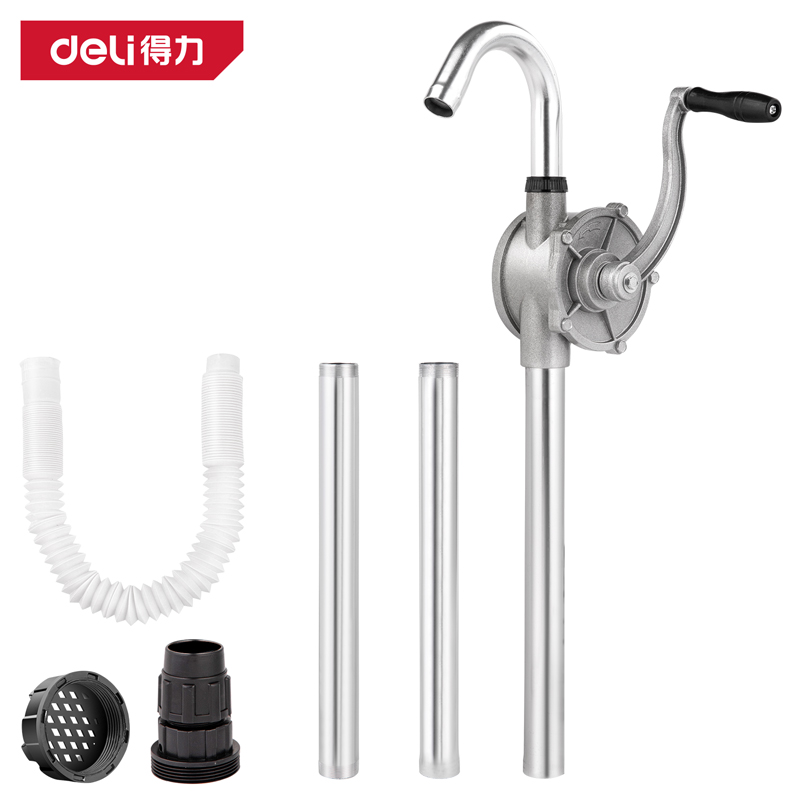得力工具DL7525铝合金手摇油泵WS-25(银)(台)