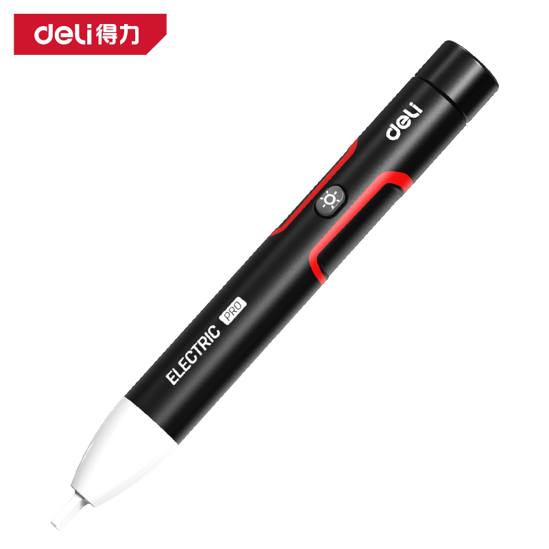 得力工具DL8008非接触式测电笔90-1000V AC(黄)(支)