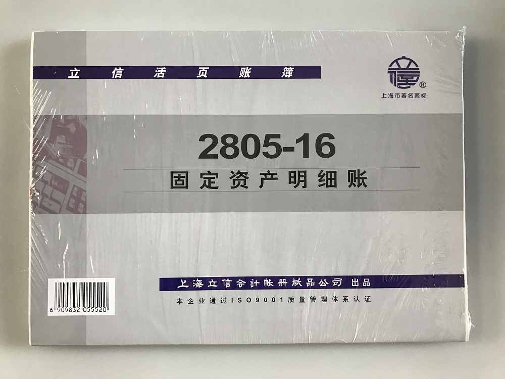 立信 2805-16固定资产明细账-16K