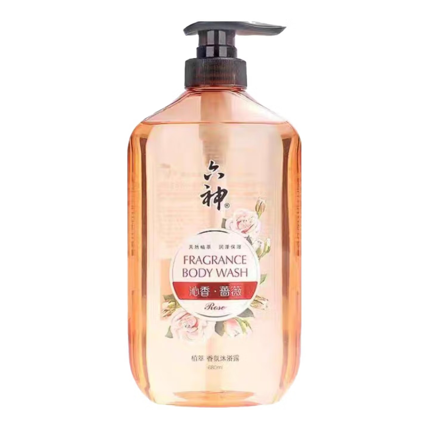 六神 20580沁香蔷薇香氛沐浴露680ml