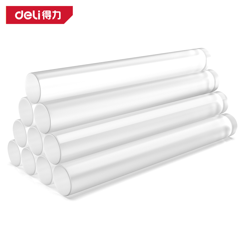 得力工具DL5042热熔胶棒7x200mmx10支(白)(包)