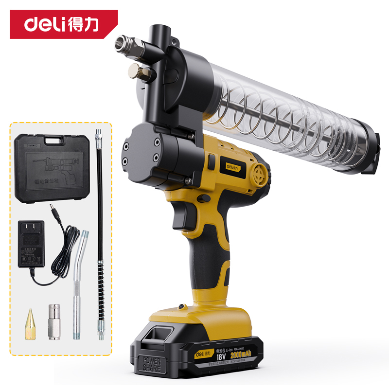 得力工具DL472600锂电黄油枪(黄)(台)