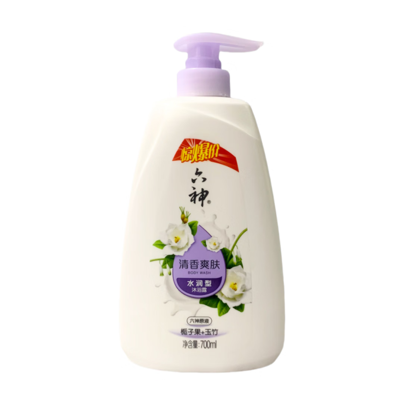 六神 20455清香爽肤沐浴露750ml