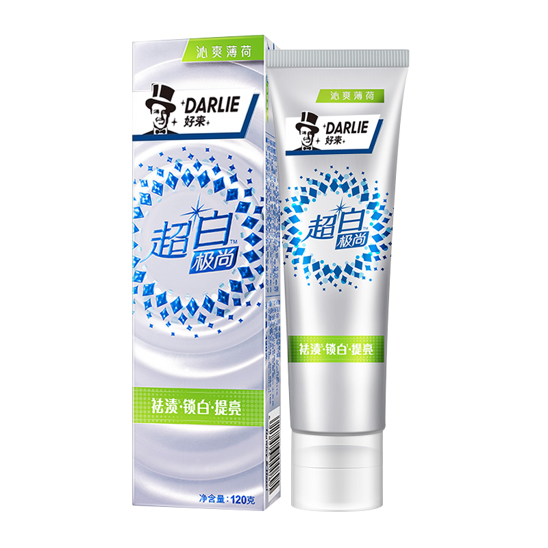 好来(DARLIE)120g超白(极尚沁爽薄荷)牙膏