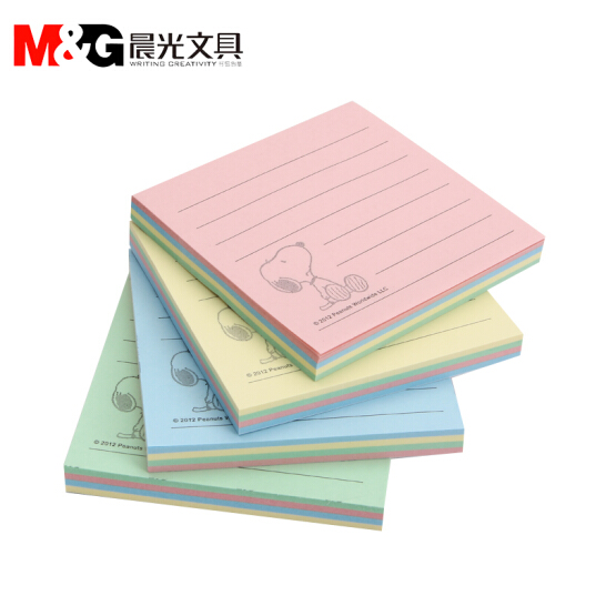 晨光(M&G)YS-80 3X3多彩便条贴80页Snoopy横线