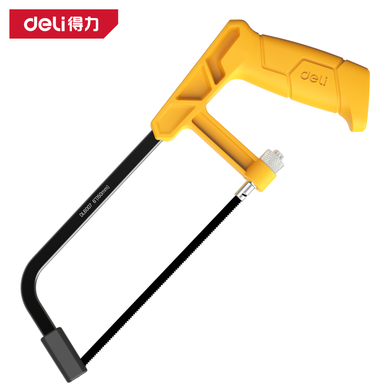 得力工具DL6007迷你钢锯架6寸24T(黄)(把)