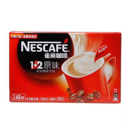 雀巢(Nestle)1+2原味即溶咖啡720g(15g*48条)